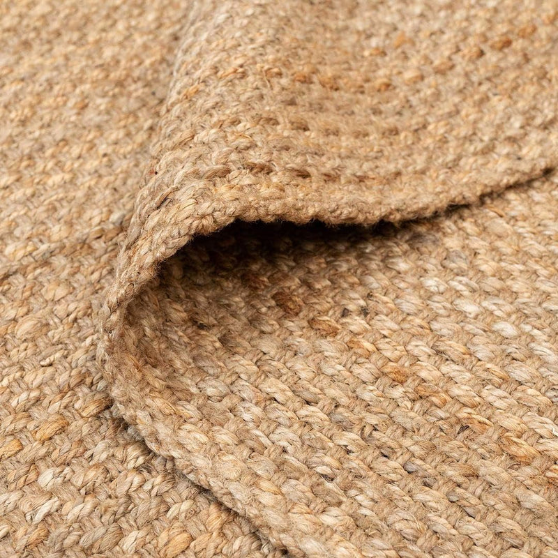 Round Braided Natural Scandi Minimalist Handmade Circular Jute