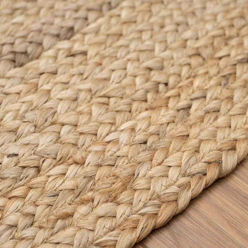 Round Braided Natural Scandi Minimalist Handmade Circular Jute