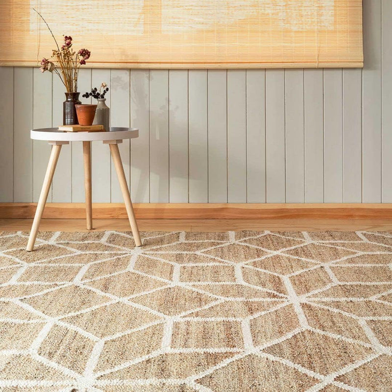 Round Braided Natural Scandi Minimalist Handmade Circular Jute