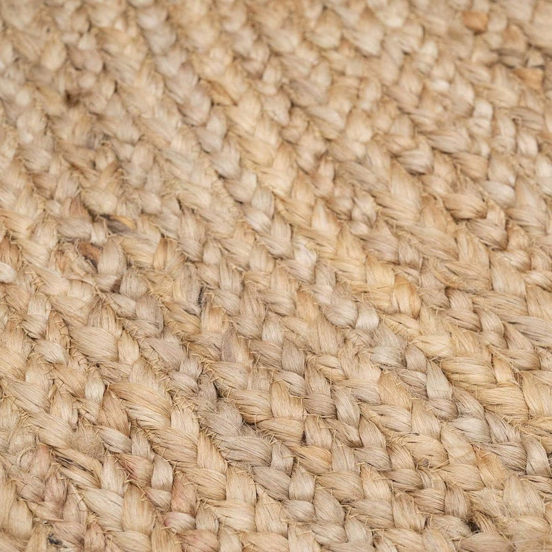 Round Braided Natural Scandi Minimalist Handmade Circular Jute