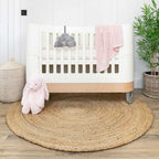 Round Braided Natural Scandi Minimalist Handmade Circular Jute
