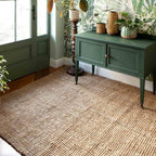 Round Braided Natural Scandi Minimalist Handmade Circular Jute