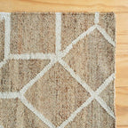 Round Braided Natural Scandi Minimalist Handmade Circular Jute