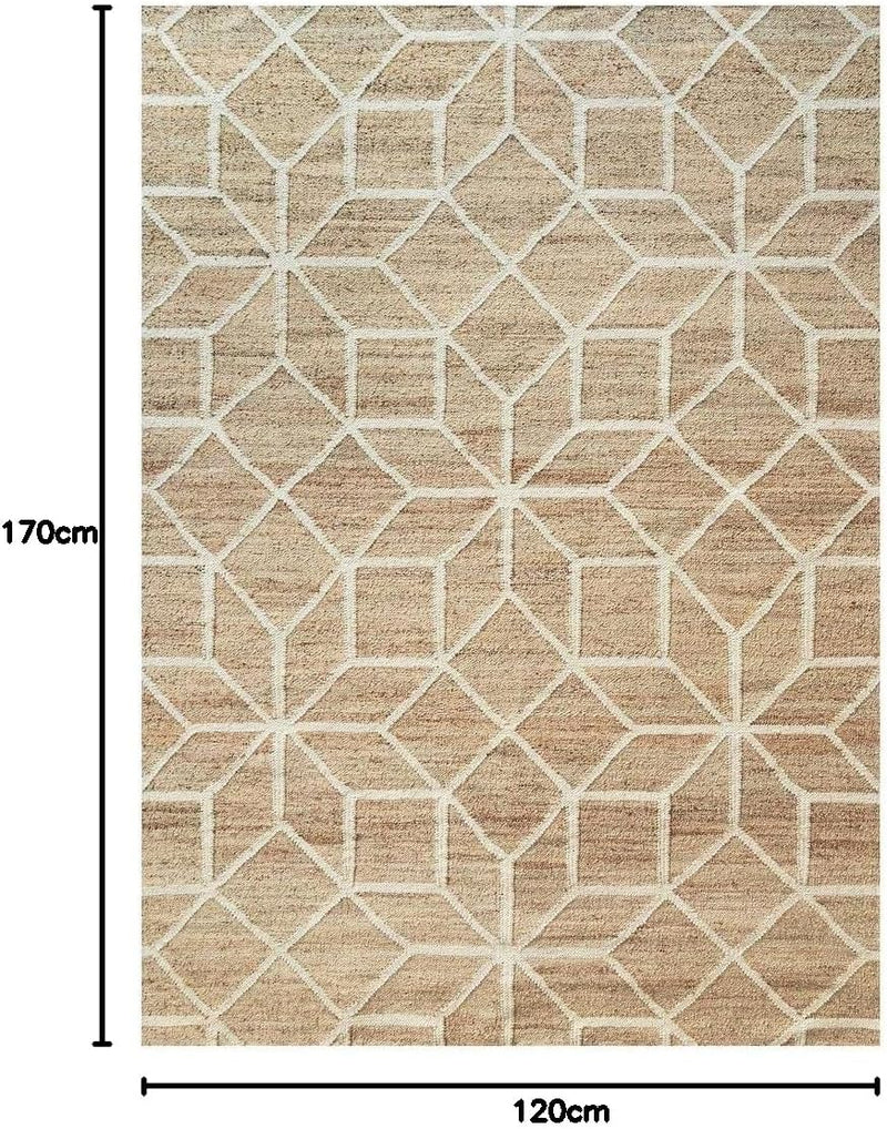 Round Braided Natural Scandi Minimalist Handmade Circular Jute