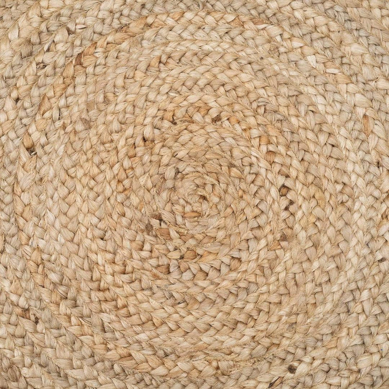 Round Braided Natural Scandi Minimalist Handmade Circular Jute