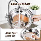 Round Chafing Dish Buffet Set with Glass Lid (4 Pack)
