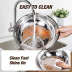 Round Chafing Dish Buffet Set with Glass Lid (4 Pack)