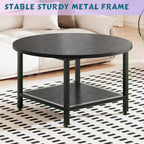 Round Coffee Table for Living Room Side Small