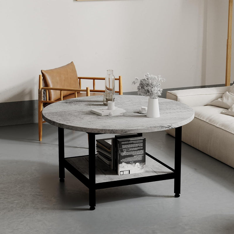 Round Coffee Table for Living Room Side Small