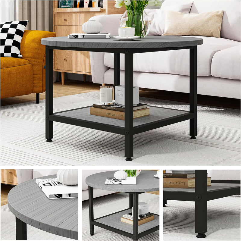 Round Coffee Table for Living Room Side Small