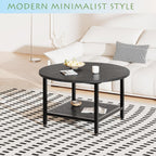 Round Coffee Table for Living Room Side Small