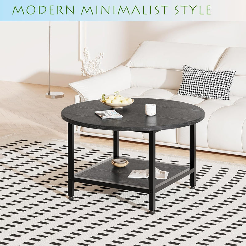 Round Coffee Table for Living Room Side Small