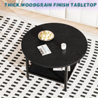 Round Coffee Table for Living Room Side Small