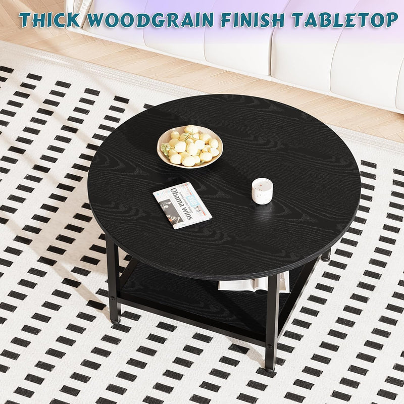 Round Coffee Table for Living Room Side Small