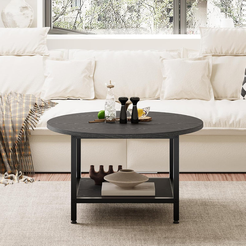 Round Coffee Table for Living Room Side Small