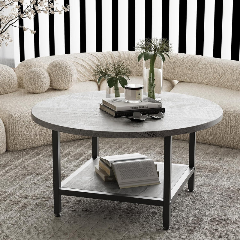 Round Coffee Table for Living Room Side Small
