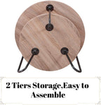 Round Coffee Table Modern Side with 2 Tier