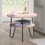 Round Coffee Table Modern Side with 2 Tier
