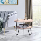 Round Coffee Table Modern Side with 2 Tier