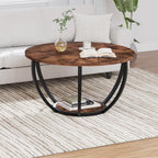Round Coffee Table with Storage for Living Room