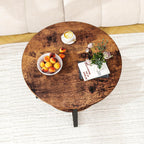 Round Coffee Table with Storage Metal Small