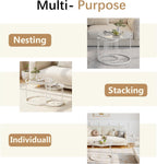 Round Coffee Tables End Table Nesting Side (Set of 2)