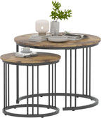 Round Coffee Tables End Table Nesting Side (Set of 2)