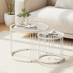 Round Coffee Tables End Table Nesting Side (Set of 2)