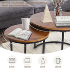 Round Coffee Tables End Table Nesting Side (Set of 2)