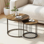 Round Coffee Tables End Table Nesting Side (Set of 2)
