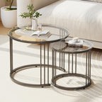 Round Coffee Tables End Table Nesting Side (Set of 2)