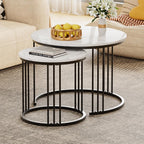 Round Coffee Tables End Table Nesting Side (Set of 2)