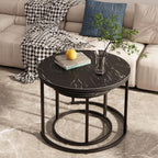 Round Coffee Tables End Table Nesting Side (Set of 2)