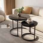 Round Coffee Tables End Table Nesting Side (Set of 2)