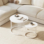 Round Coffee Tables End Table Nesting Side (Set of 2)