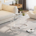 Round Coffee Tables End Table Nesting Side (Set of 2)