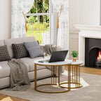 Round Coffee Tables End Table Nesting Side (Set of 2)