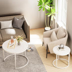 Round Coffee Tables End Table Nesting Side (Set of 2)