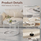 Round Coffee Tables End Table Nesting Side (Set of 2)