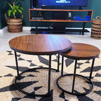 Round Coffee Tables End Table Nesting Side (Set of 2)