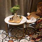 Round Coffee Tables End Table Nesting Side (Set of 2)