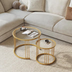 Round Coffee Tables End Table Nesting Side (Set of 2)
