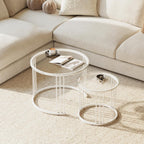 Round Coffee Tables End Table Nesting Side (Set of 2)