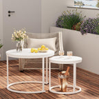 Round Coffee Tables End Table Nesting Side (Set of 2)