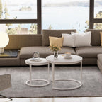 Round Coffee Tables End Table Nesting Side (Set of 2)