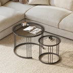 Round Coffee Tables End Table Nesting Side (Set of 2)