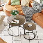 Round Coffee Tables End Table Nesting Side (Set of 2)