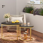 Round Coffee Tables End Table Nesting Side (Set of 2)