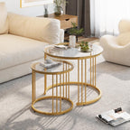 Round Coffee Tables End Table Nesting Side (Set of 2)