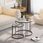 Round Coffee Tables End Table Nesting Side (Set of 2)